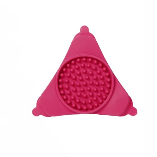 BebeXi Hunde leckmatte schleckmatte Grosse Hunde Dreieckiges Tischset mit Saugnapf aus Silikon für Slow Food(Color:b)