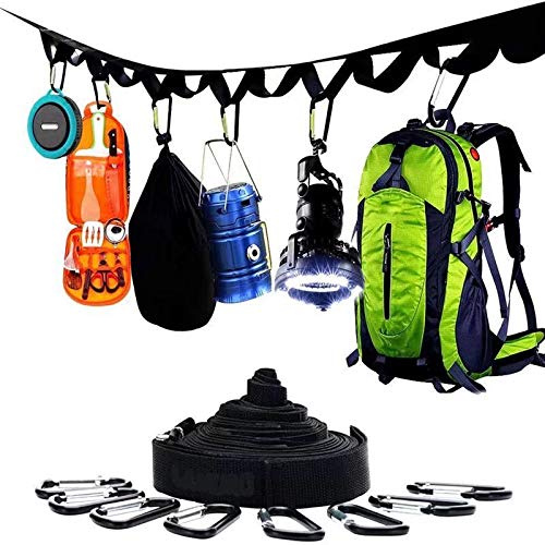 Wäscheleine Ausziehbar Camping,Camping Wäscheleine,Multifunktionale Nylon Wäsche Wäscheleine Trockenleine für Reisen Garten Gar