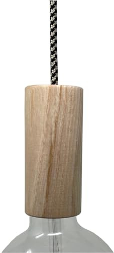 DRESS-Portalampada E27 in Legno Naturale