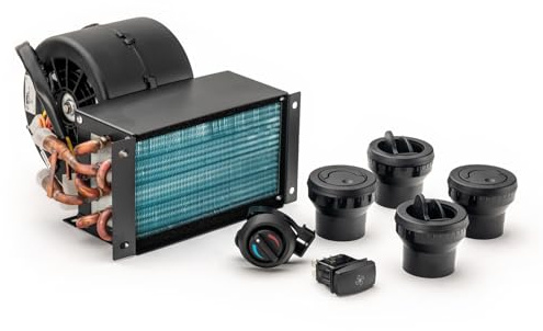 SuperATV In-Dash Cab Heater for 2020+ Polaris General XP 1000 | Adjustable Temperature and Fan Speeds | Built-in Shutoff Valve