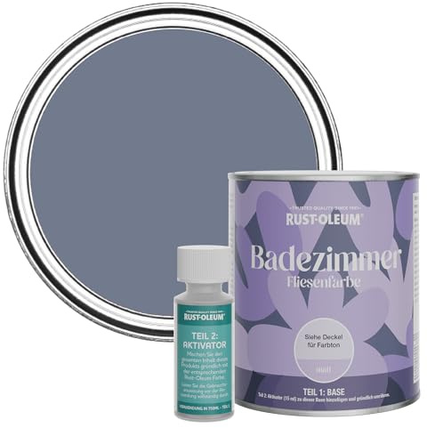 Rust-Oleum Blue Water-Resistant Bathroom Tile Paint In Matt - Hush 750Ml