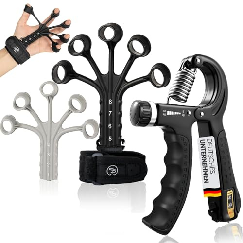 STRABOZZ Hand Grip Set, Gripper Mani, Allenatore Mani e Dita, Regolabile Avambracci Attrezzi, Handgrip, Molla per Avambracci, Riabilitazione Mano, Allenamento a Casa, Avambraccio Fitness Attrezzi Casa