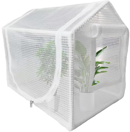 Minii Serre d'extérieur – Maison de fleurs de jardinage en PVC | Serre de jardinage protégée contre les UV, serre de culture de fleurs à fermeture éclair, serre de terrasse pour jardin extérieur et