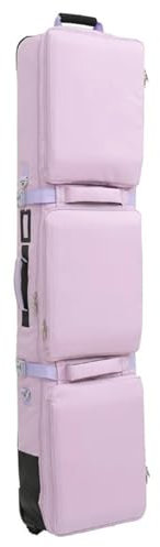 RLVYTA Skitasche Furnier-Skitasche mit großem Fassungsvermögen und Rollen auf Rädern Ski Bag(Pink)