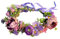 Diadema de flores bohemias, diadema floral, corona de flores, accesorios para el cabello con cinta ajustable para bodas, cumpleaños, festivales, fiestas (morado)