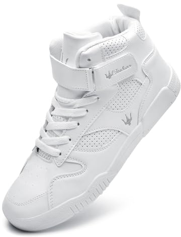 AARDIMI Herren Laufschuhe High Top Sneakers Wanderschuhe Hoch Turnschuhe Fitness Hohe Schuhe (Weiß, Erwachsene, Herren, 41, Numerisch, EU Schuhgrößensystem, M)