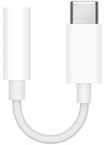 CO2 Adaptateur USB-C vers Mini Jack 3,5 mm AUX avec DAC 128 kHz HD, Salut-FI Qualité Audio Supérieure, Blanc, Câble Compatible avec iPhone 16/15/Pro, Max, Plus, MacBook, iPad Pro, Samsung (DAC)