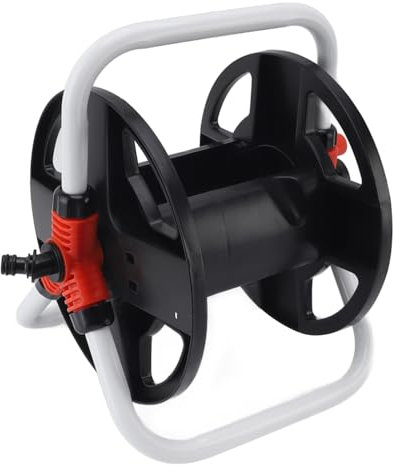 BSIDFEN Carrello avvolgitubo da Giardino in ABS, Supporto Portatile per Tubo da 15 m e 20 m, Carrello avvolgitubo per Acqua, Carrello avvolgitubo Mobile per Giardino, Prato, Fattoria, Lavaggio Auto.