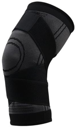 WUTIANBAO Knieschoner Knieschützer Kniekompressionsmanschette Mit Riemen for Die Knie Beim Laufen Und Heben Von Gewichten Knieschoner Tanzen(Black,M)