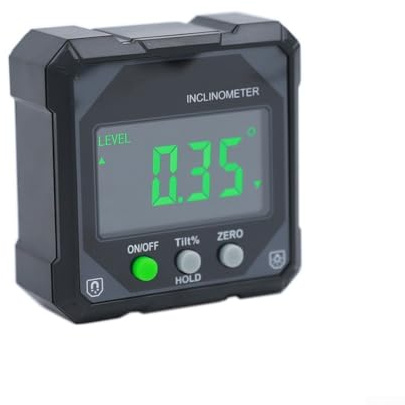 Digitaler Winkelmesser mit hintergrundbeleuchtetem LCD-Display IP54 Wasserdicht Winkelmesser Messwerkzeug für Bau Topografische Vermessungen Mechanische Arbeiten