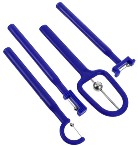 UTHCLO Ejercitador de Lengua para Niño y Adulto, 4 Piezas de Pp y Acero Inoxidable, Herramienta para Terapia Motora Oral y Mejora Articulación