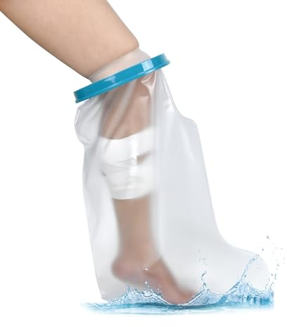 Favelable Protège Jambe Protection Étanche, Réutilisable protège pied Adulte, Protection Pied Douche Antidérapant, Protege Pied Étanche, Pour douche et Piscine