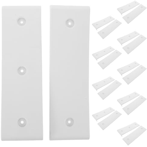 BELLIFFY 10pcs Bunk Board Slide Pads Dock Board Boat Trailer Glide Bunk Slide Attachment for Pads Low Friction White Abs