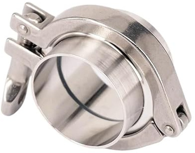 Morsetto con cappuccio terminale saldato, Set di ghiere for saldatura Tri Clamp SS304 51 mm O/D 2 Morsetto con guarnizione 4 pezzi