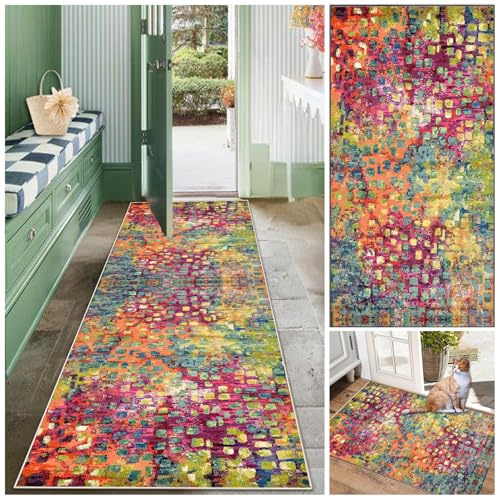 GmyoieqI Alfombras para Pasillos Largos Tapete Corredor Alfombra Cocina Lavable Antideslizante Entrada Estera Tapetes Suelo Cocina 90 x 180 cm Alfombras para áreas Escalera Comedor Dormitorio Baño