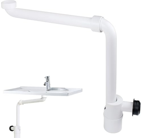 Sifone salvaspazio da 1/4, sifone per lavabo, sifone piatto regolabile a 360°, sifone salvaspazio regolabile per bagno