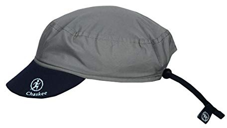 Chaskee Gorra reversible de microfibra lisa, gris oscuro, Talla única
