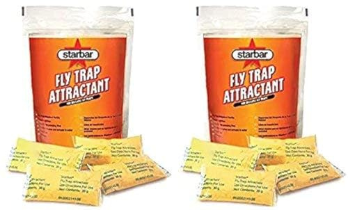 Starbar Lot de 2 sachets d'appât pour piège à mouches, 16 sachets au total