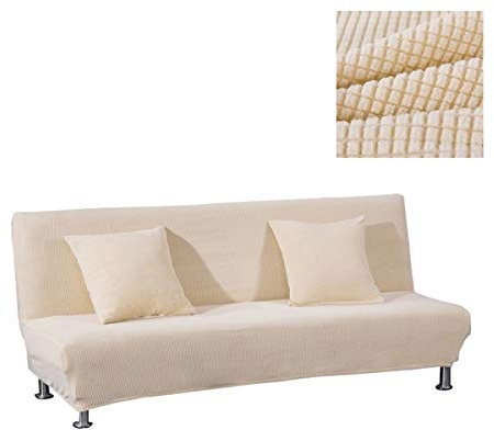 WINS Sofabezug für Schlafsofa, ohne Arm, dehnbar, rutschfest, Futonbezug, 3-Sitzer
