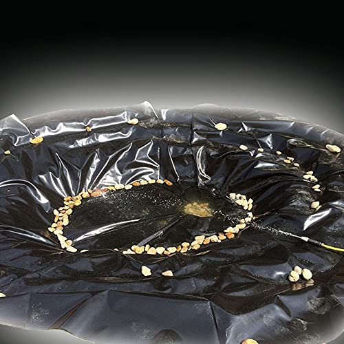 MENG HDPE Teichfolie Robust Schwarz Gartenteichfolie Reißfest Schwimmteich Folie wasserdichte Gartenpoolmembran Fischteichfolie Für Wassergärten