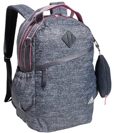 adidas Zaino Squad, Jersey Onix Grigio/Rosa Bliss, Taglia Unica Unisex-Adulto