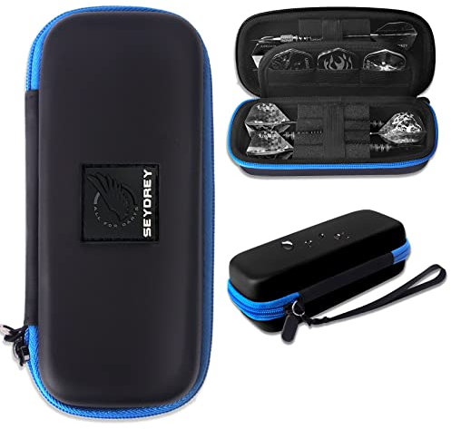 Seydrey Dart Tasche Dartpfeile Dart Zubehör für 6 Stück Dartpfeile mit Kunststoffspitze Dart Hülle für Darts Metallspitze