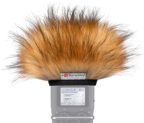 Gutmann Mikrofon Windschutz Fell für Zoom H5 Fox Handgefertigt in Deutschland