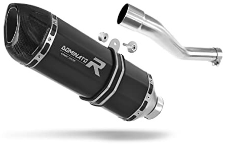 DOMINATOR Terminale di Scarico Marmitta Silenziatore HP1 NERO compatibile con TDM 850 Right Side 1991-1995