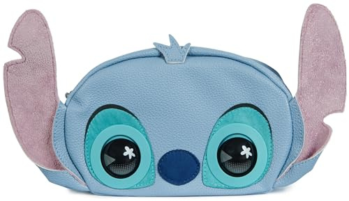 PURSE PETS - BOLSO NIÑA STITCH DISNEY - Bolso niña de Mascota Disney Interactiva con más de 30 Sonidos y Reacciones - 6067400 - Juguetes niña 4 años - Stitich Regalos - + Regalo niña 4 años +