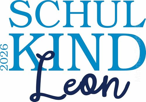 Bügelbild Schulkind Farbwahl Wunschname mit Jahreszahl 14 cm handwritten FLEXFOLIE Schulstart Aufbügler Applikationen Bügelsticker für Stoffe Textilien Aufbügeln