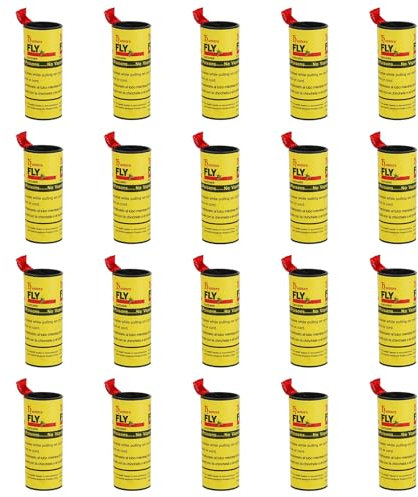 20 Stück Fliegenfallen, Fliegenband, Fliegenrollen, Klebrige Mückenfallen, Fliegenpapier Für Den Innenbereich, Fruchtfliegenfallen, Geeignet Für Den Innen- Und Außenbereich