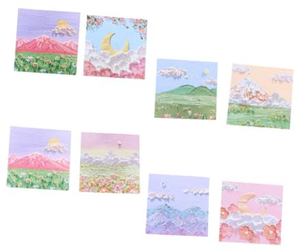 8 Stück Landschafts Haftnotizen aus Papier für Scrapbooking und Erinnerung