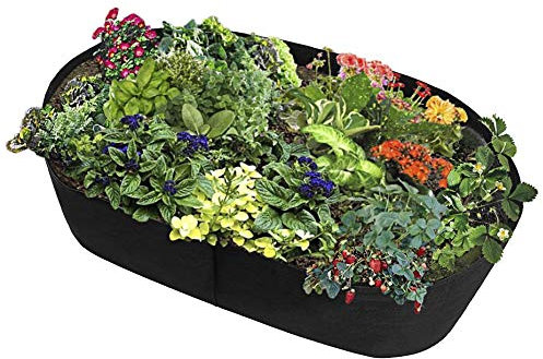 Mokylor Garten-Wachstumsbeutel, 4 X 2 Fuß Filz-Pflanzen-Wachstumsbeutel, Großer, Langlebiger, Atmender Stoff-Pflanzbehälter, Stoff-Hochbeet für Kartoffeln, Karotten, Zwiebeln, Blumen(#1)