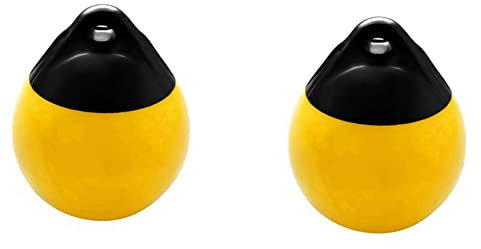 Cenei 2X Schwer Lastung PVC Boot Ball Runde Boje Dock StoßStange Ball Aufblasbarer Schutz Marine Boje Gelb