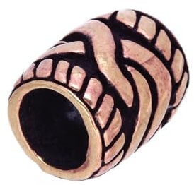 Windalf Mittelalter Bartschmuck & Haarperle RAN 11 mm Wikinger Perle Bronze