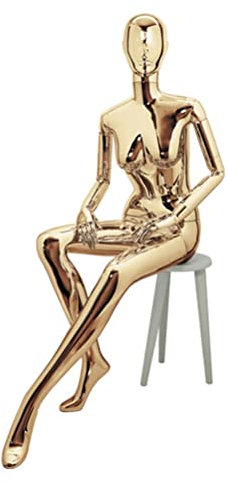 asdchZen Weibliche Schaufensterpuppe Torso, Gold Silber Weibliches Kleid Modell Schaufensterpuppe Torso, Schaufensterpuppe,Gold,Style 3