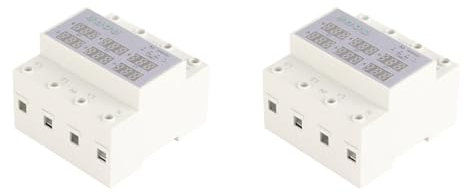 Voltmetro Amperometro Trifase Digitale con Protezione Sovracorrente su Guida DIN 4 Pezzi per Quadri Elettrici Industriali