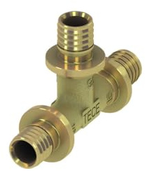 TECEflex T-Stück, Siliziumbronze, 7101, Ausführung: 16 x 16 x 16