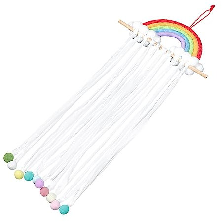 ibasenice 3stücke Haarspangen Organizer Mit Regenbogen-tasseln Praktischer Für Haaraccessoires Und Türdekoration Für Mädchen Für Geburtstage Und Besondere Anlässe