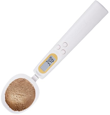 Balance numérique alimentaire Balance de dosage USB Balance de précision de 1000 g/0,1 g avec écran LCD et cuillères remplaçables, idéal pour peser les aliments et la cuisine