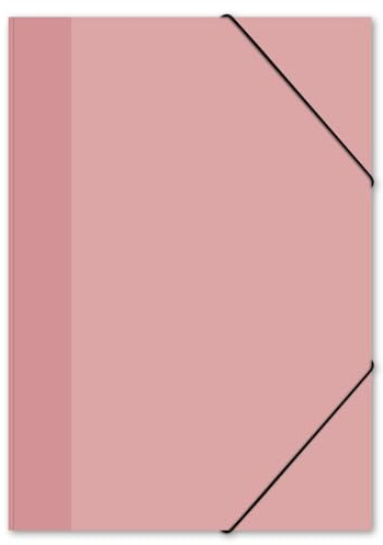 itenga Zeichenmappe DIN A3 aus stabilem KARTON - einfarbig - Farbauswahl - Gummizugmappe Sammelmappe - für Kinder Jugendliche Schüler Mädchen Jungen (PASTELL ROSA)
