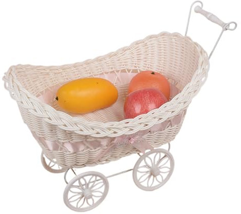 Cesto Intrecciato per Bambino per Feste Prenatali, Fatto A Mano Stile Rustico Per Matrimoni, Portaoggetti Per Asilo Giardino Feste Picnic Fotografia