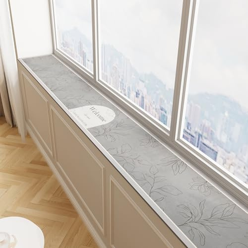 Cubierta para alféizar de ventana, Protector de repisa para alféizar de ventana, Protector de repisa para alféizar de ventana resistente a la humedad Para baño/cocina(Grey,100x30cm/39.4x11.8in)