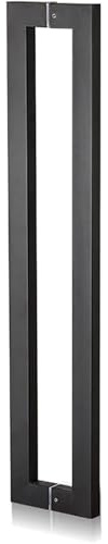 Maniglia per porta scorrevole e doccia in vetro a doppio lato, colore nero opaco, 61 cm, 31, 39, 47, 149 cm, rettangolare, maniglia per porta anteriore per uso interno ed esterno