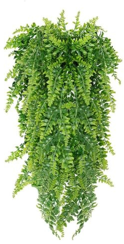 Gettimore Plantes artificielles à suspendre, faux lierre avec feuilles en plastique et tiges métalliques, 90 cm de long, plante verte décorative pour la maison, le balcon et la décoration murale
