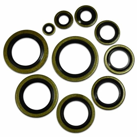 150/100 Stück Bonded Seal Dichtring Sortiment Kit Ölablassschraube Kombinierter Unterlegscheibensatz M6 M8 M10 M12 M14 M16 M18 M20 M22(100PCS M6-M16)