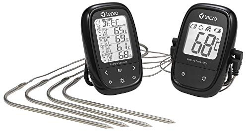 tepro Grillzubehör Funk Grillthermometer Set aus: 1x Mess-, 1x Empfangsgerät, Messbereich bis 300°C
