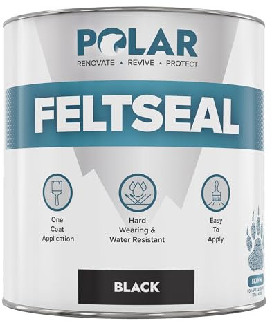Polar Black Felt Seal - 500ml - Instant Waterproof Roof Sealant - Ideal for Flat or Pitched Felt, Shed & Garage Roofs - Easy to Apply