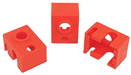 3Wthings 3 Stück 3D Drucker Silikon Socke E3D V6 PT100 Hotend/Heizblock, Orange