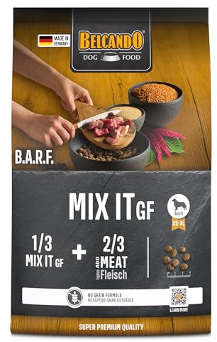 BELCANDO Mix It GF [3 kg] Ergänzungsfutter | Trockenfutter für Hunde zur Ergänzung bei Fleischfütterung & Barf | Ergänzungsfutter für Hunde